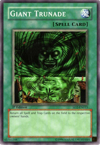 1st Edition, Common, Normal Spell, Spell, Structure Deck: Zombie Madness, Unlimited Giant Trunade [SD2-EN015] Common - Trading Card World