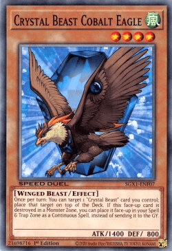 1st Edition, Common, Effect Monster, Speed Duel GX: Duel Academy Box, Wind, Winged Beast Crystal Beast Cobalt Eagle [SGX1-ENF07] Common - Trading Card World