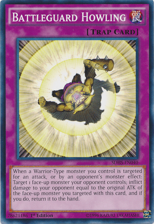 1st Edition, Common, Normal Trap, Structure Deck: HERO Strike, Trap, Unlimited Battleguard Howling [SDHS-EN040] Common - Trading Card World