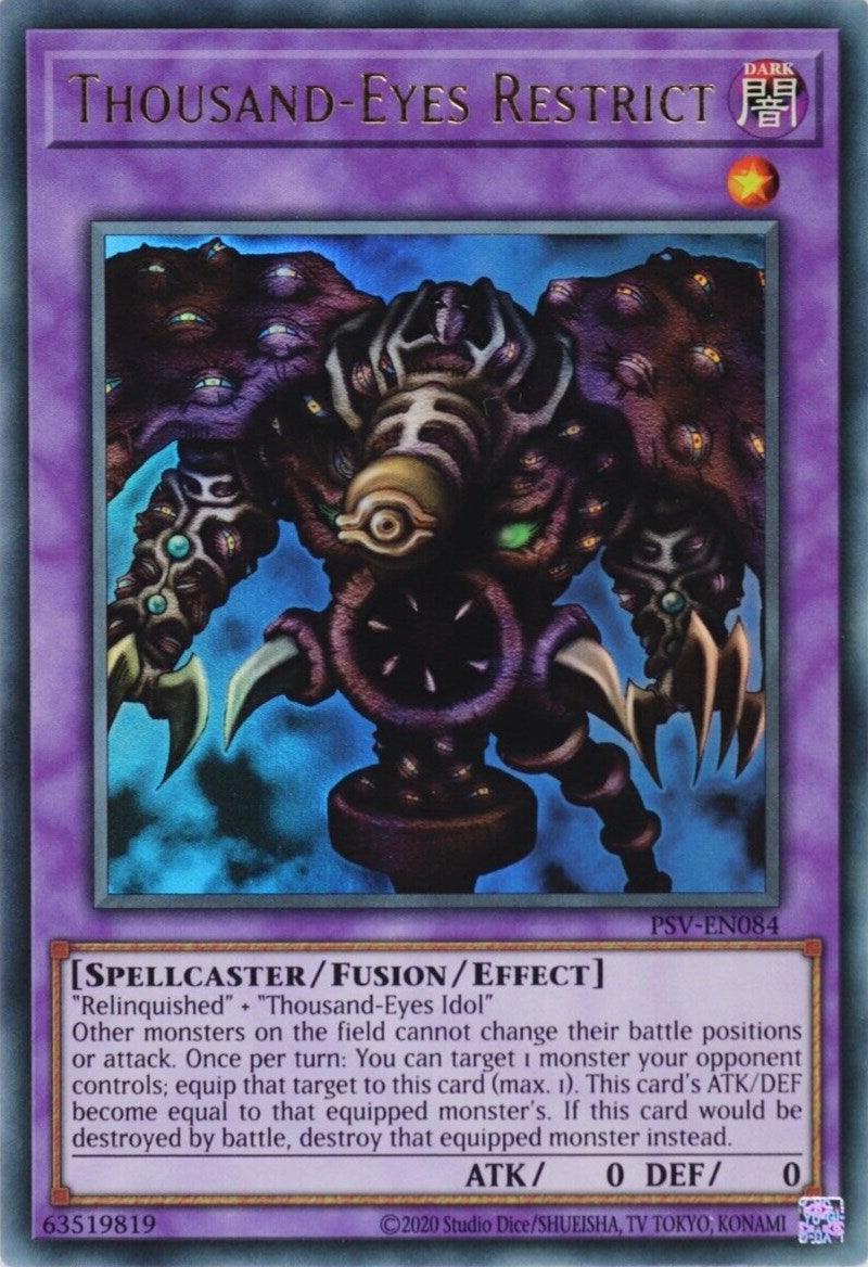 Dark, Fusion Monster, Pharaoh's Servant (25th Anniversary Edition), Spellcaster, Ultra Rare, Unlimited Thousand-Eyes Restrict (25th Anniversary) [PSV-EN084] Ultra Rare - Trading Card World