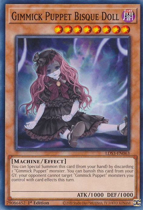 1st Edition, Common, Dark, Effect Monster, Legendary Duelists: Season 3, Machine Gimmick Puppet Bisque Doll [LDS3-EN063] Common - Trading Card World
