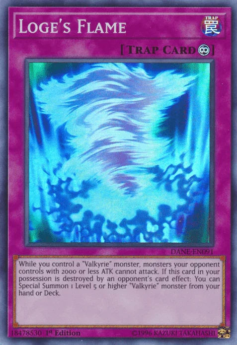 1st Edition, Continuous Trap, Dark Neostorm, Super Rare, Trap, Unlimited Loge's Flame [DANE-EN091] Super Rare - Trading Card World