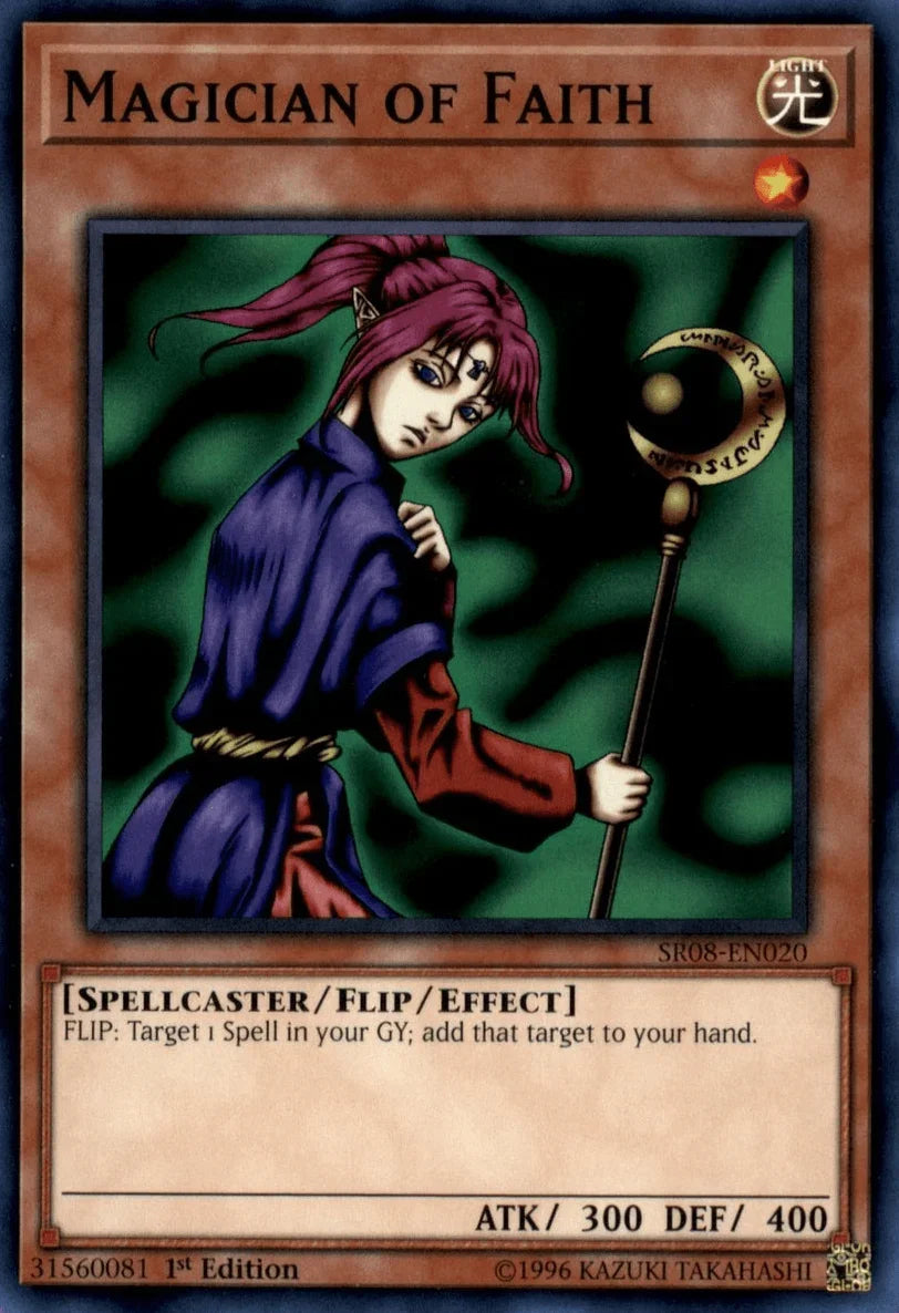 1st Edition, Common, Flip/Effect Monster, Light, Spellcaster, Structure Deck: Order of the Spellcasters Magician of Faith [SR08-EN020] Common - Trading Card World