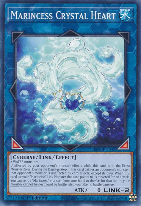 1st Edition, Common, Cyberse, Legendary Duelists: Duels From the Deep, Link/Effect Monster, Water Marincess Crystal Heart [LED9-EN042] Common - Trading Card World