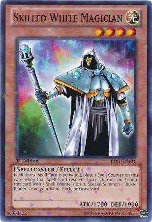 1st Edition, Battle Pack: Epic Dawn, Effect Monster, Light, Spellcaster, Starfoil Rare, Unlimited Skilled White Magician [BP01-EN131] Starfoil Rare - Trading Card World