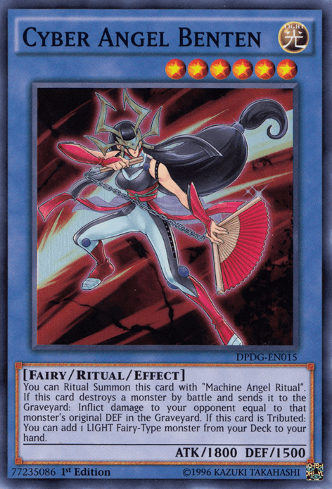 1st Edition, Duelist Pack: Dimensional Guardians, Fairy, Light, Ritual/Effect Monster, Super Rare Cyber Angel Benten [DPDG-EN015] Super Rare - Trading Card World