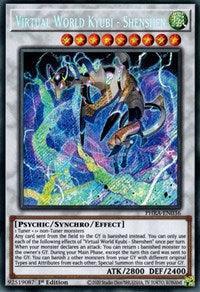 1st Edition, Phantom Rage, Psychic, Secret Rare, Synchro/Effect Monster, Wind Virtual World Kyubi - Shenshen [PHRA-EN036] Secret Rare - Trading Card World