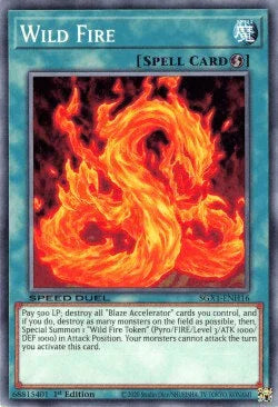 1st Edition, Common, Quick-Play Spell, Speed Duel GX: Duel Academy Box, Spell Wild Fire [SGX1-ENH16] Common - Trading Card World