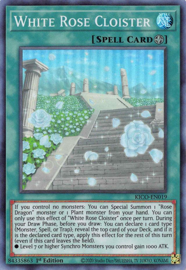 1st Edition, Field Spell, King's Court, Spell, Super Rare White Rose Cloister (Super Rare) [KICO-EN019] Super Rare - Trading Card World
