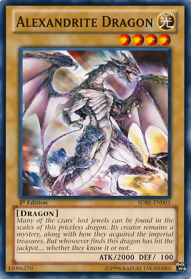 1st Edition, Common, Dragon, Light, Normal Monster, Structure Deck: Saga of Blue-Eyes White Dragon, Unlimited Alexandrite Dragon [SDBE-EN003] Common - Trading Card World