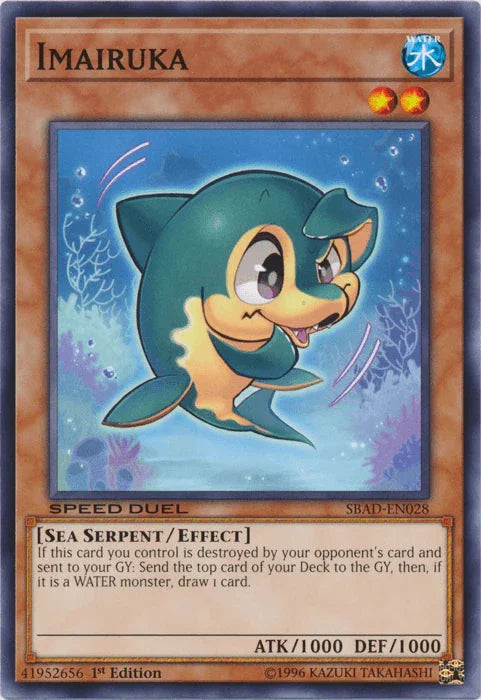 1st Edition, Common, Effect Monster, Sea Serpent, Speed Duel: Attack from the Deep, Water Imairuka [SBAD-EN028] Common - Trading Card World