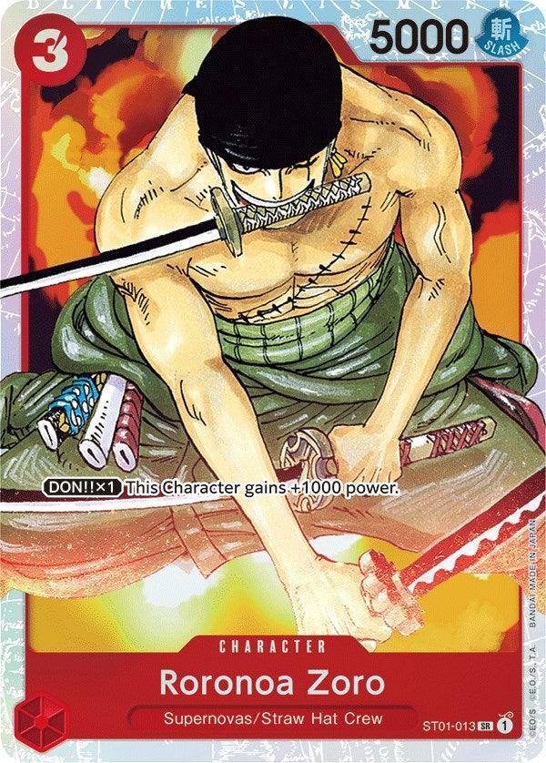 Character, Starter Deck: Straw Hat Crew, Starter Decks, Straw Hat Crew, Super Rare, Supernovas Roronoa Zoro [Starter Deck: Straw Hat Crew] - Trading Card World