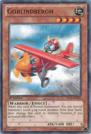 1st Edition, Earth, Effect Monster, Star Pack 2013, Starfoil Rare, Unlimited, Warrior Goblindbergh [SP13-EN005] Starfoil Rare - Trading Card World