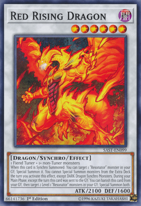 1st Edition, Common, Dark, Dragon, Savage Strike, Synchro/Effect Monster, Unlimited Red Rising Dragon [SAST-EN099] Common - Trading Card World