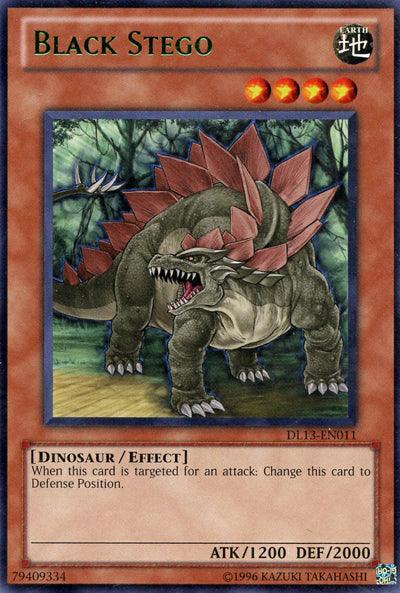 Dinosaur, Duelist League Promo, Earth, Effect Monster, Rare, Unlimited Black Stego (Green) [DL13-EN011] Rare - Trading Card World