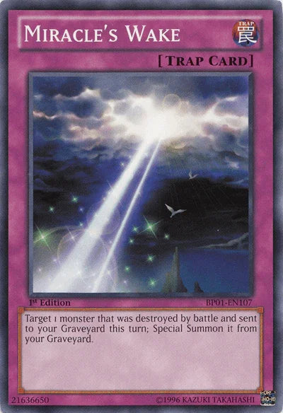 1st Edition, Battle Pack: Epic Dawn, Common, Normal Trap, Trap, Unlimited Miracle's Wake [BP01-EN107] Common - Trading Card World