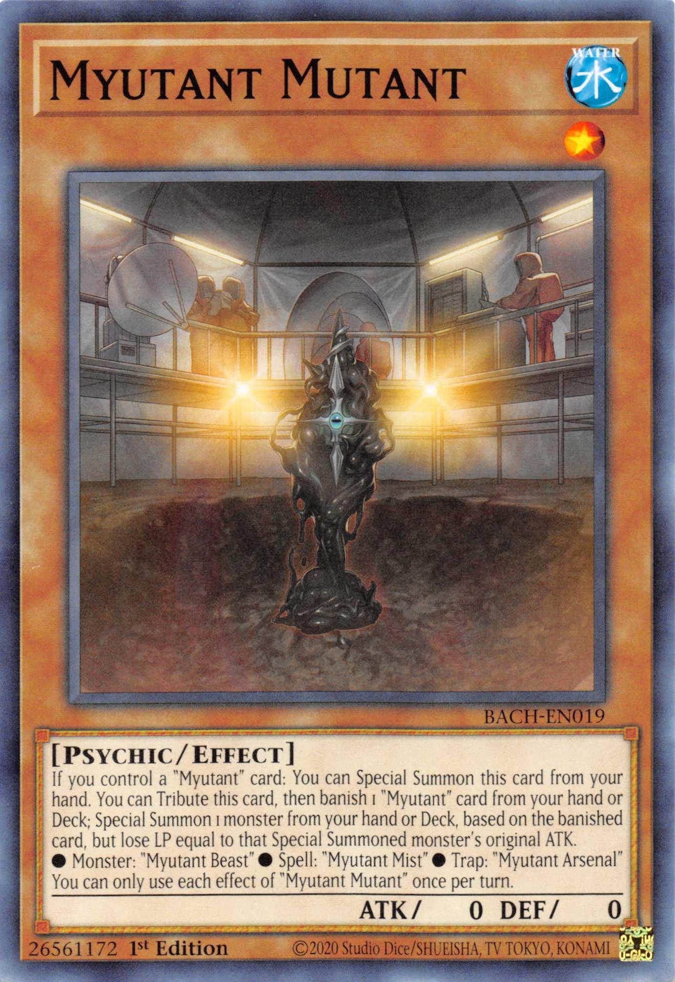 1st Edition, Battle of Chaos, Common, Effect Monster, Psychic, Water Myutant Mutant [BACH-EN019] Common - Trading Card World