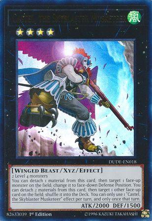 1st Edition, Duel Devastator, Ultra Rare, Wind, Winged Beast, Xyz/Effect Monster Castel, the Skyblaster Musketeer [DUDE-EN018] Ultra Rare - Trading Card World