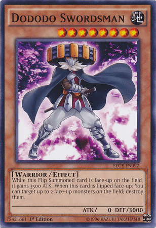 1st Edition, Common, Earth, Effect Monster, Secrets of Eternity, Unlimited, Warrior Dododo Swordsman [SECE-EN092] Common - Trading Card World