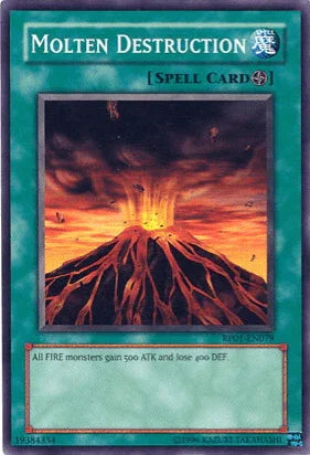 Common, Field Spell, Retro Pack 1, Spell, Unlimited Molten Destruction [RP01-EN079] Common - Trading Card World