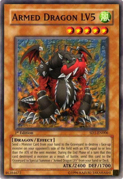 1st Edition, Common, Dragon, Effect Monster, Structure Deck: Dragon's Roar, Unlimited, Wind Armed Dragon LV5 [SD1-EN006] Common - Trading Card World