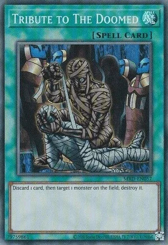 Metal Raiders (25th Anniversary Edition), Normal Spell, Spell, Super Rare, Unlimited Tribute to The Doomed (25th Anniversary) [MRD-EN057] Super Rare - Trading Card World