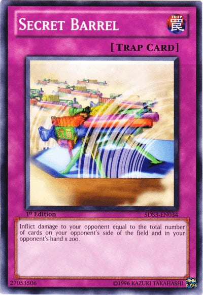 1st Edition, Common, Normal Trap, Starter Deck: Duelist Toolbox, Trap Secret Barrel [5DS3-EN034] Common - Trading Card World