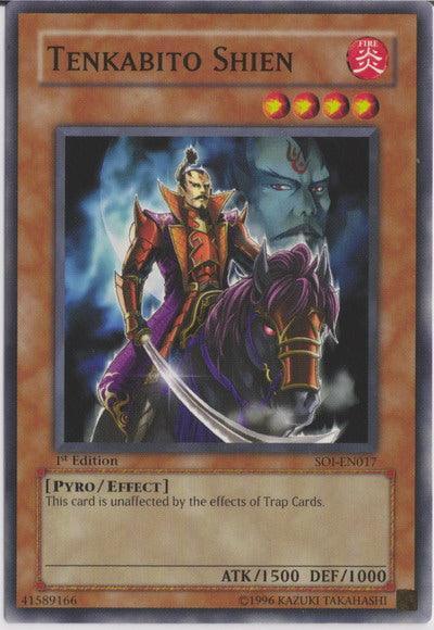 1st Edition, Common, Effect Monster, Fire, Pyro, Shadow of Infinity, Unlimited Tenkabito Shien [SOI-EN017] Common - Trading Card World