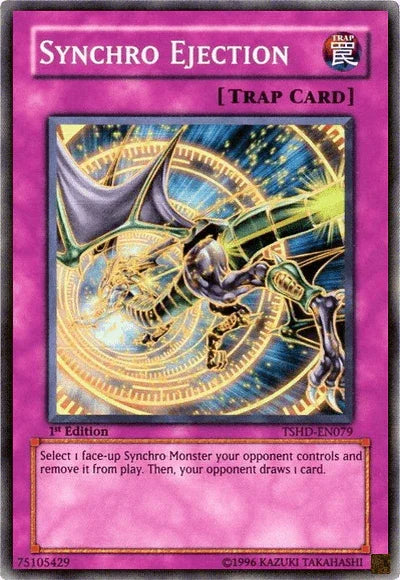 1st Edition, Normal Trap, Super Rare, The Shining Darkness, Trap, Unlimited Synchro Ejection [TSHD-EN079] Super Rare - Trading Card World