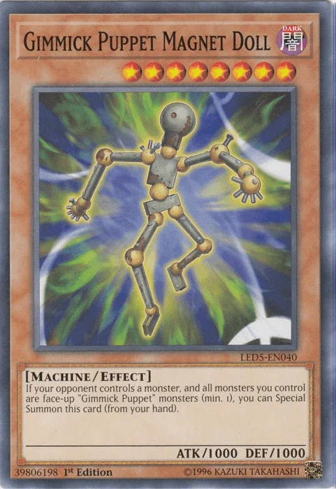 1st Edition, Common, Dark, Effect Monster, Legendary Duelists: Immortal Destiny, Machine Gimmick Puppet Magnet Doll [LED5-EN040] Common - Trading Card World