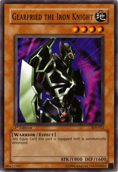 1st Edition, Common, Earth, Effect Monster, Starter Deck: Joey, Unlimited, Warrior Gearfried the Iron Knight [SDJ-012] Common - Trading Card World
