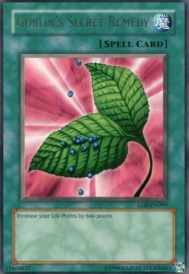 Normal Spell, Rare, Spell, The Legend of Blue Eyes White Dragon, Unlimited Goblin's Secret Remedy [LOB-EN099] Rare - Trading Card World