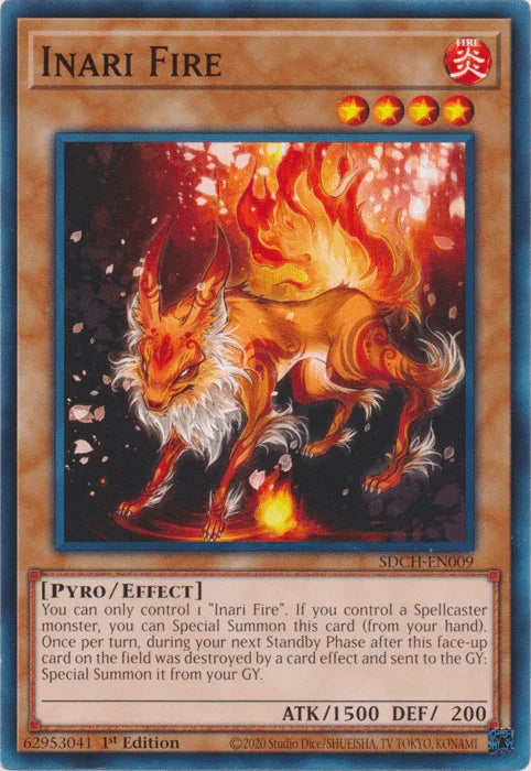 1st Edition, Common, Effect Monster, Fire, Pyro, Structure Deck: Spirit Charmers Inari Fire [SDCH-EN009] Common - Trading Card World