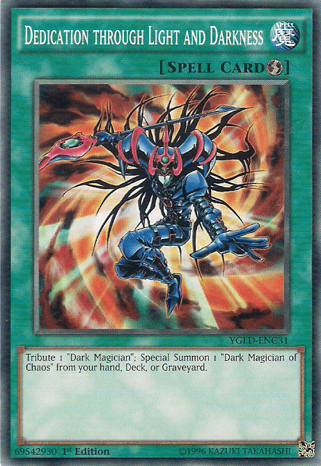 1st Edition, Common, King of Games: Yugi's Legendary Decks, Quick Play Spell, Spell, Unlimited Dedication through Light and Darkness [YGLD-ENC31] Common - Trading Card World