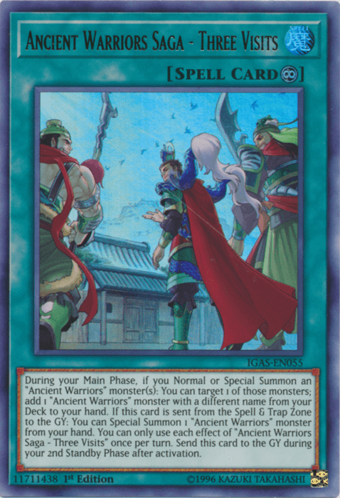 1st Edition, Continuous Spell, Ignition Assault, Spell, Ultra Rare, Unlimited Ancient Warriors Saga - Three Visits [IGAS-EN055] Ultra Rare - Trading Card World