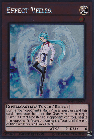 Light, Limited, Noble Knights of the Round Table Box Set, Platinum Rare, Spellcaster, Tuner/Effect Monster Effect Veiler [NKRT-EN039] Platinum Rare - Trading Card World