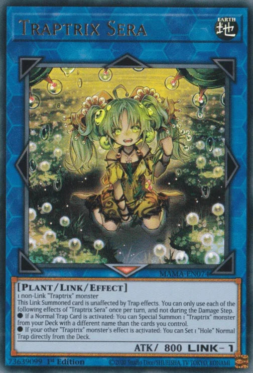 1st Edition, Earth, Link/Effect Monster, Magnificent Mavens, Plant, Ultra Rare Traptrix Sera [MAMA-EN074] Ultra Rare - Trading Card World
