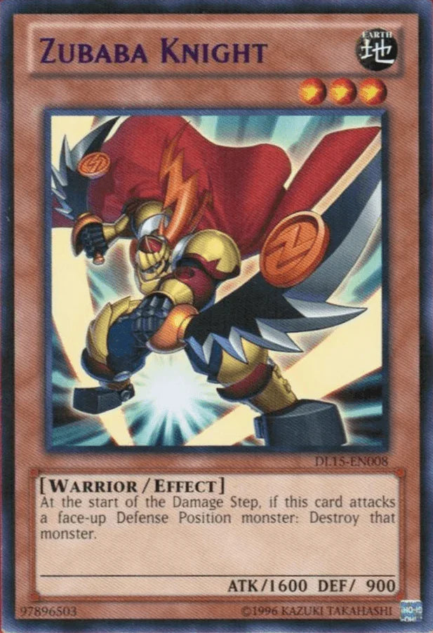 Duelist League Promo, Earth, Effect Monster, Rare, Unlimited, Warrior Zubaba Knight (Purple) [DL15-EN008] Rare - Trading Card World