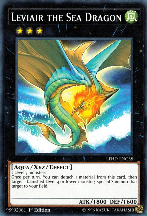 1st Edition, Aqua, Common, Legendary Hero Decks, Wind, Xyz/Effect Monster Leviair the Sea Dragon [LEHD-ENC38] Common - Trading Card World