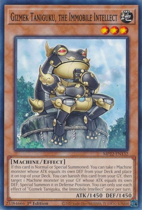 1st Edition, 2022 Tin of the Pharaoh's Gods, Common, Earth, Effect Monster, Machine Gizmek Taniguku, the Immobile Intellect [MP22-EN132] Common - Trading Card World
