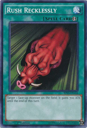 1st Edition, Battle Pack 3: Monster League, Common, Quick Play Spell, Spell Rush Recklessly [BP03-EN134] Common - Trading Card World