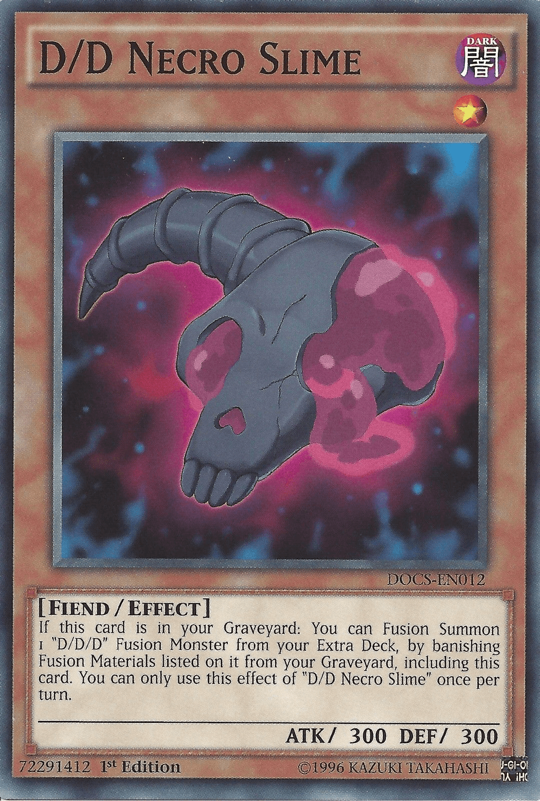 1st Edition, Common, Dark, Dimension of Chaos, Effect Monster, Fiend, Unlimited D/D Necro Slime [DOCS-EN012] Common - Trading Card World