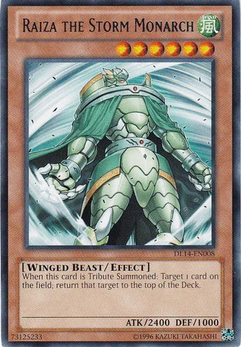 Duelist League Promo, Effect Monster, Rare, Unlimited, Wind, Winged Beast Raiza the Storm Monarch (Blue) [DL14-EN008] Rare - Trading Card World
