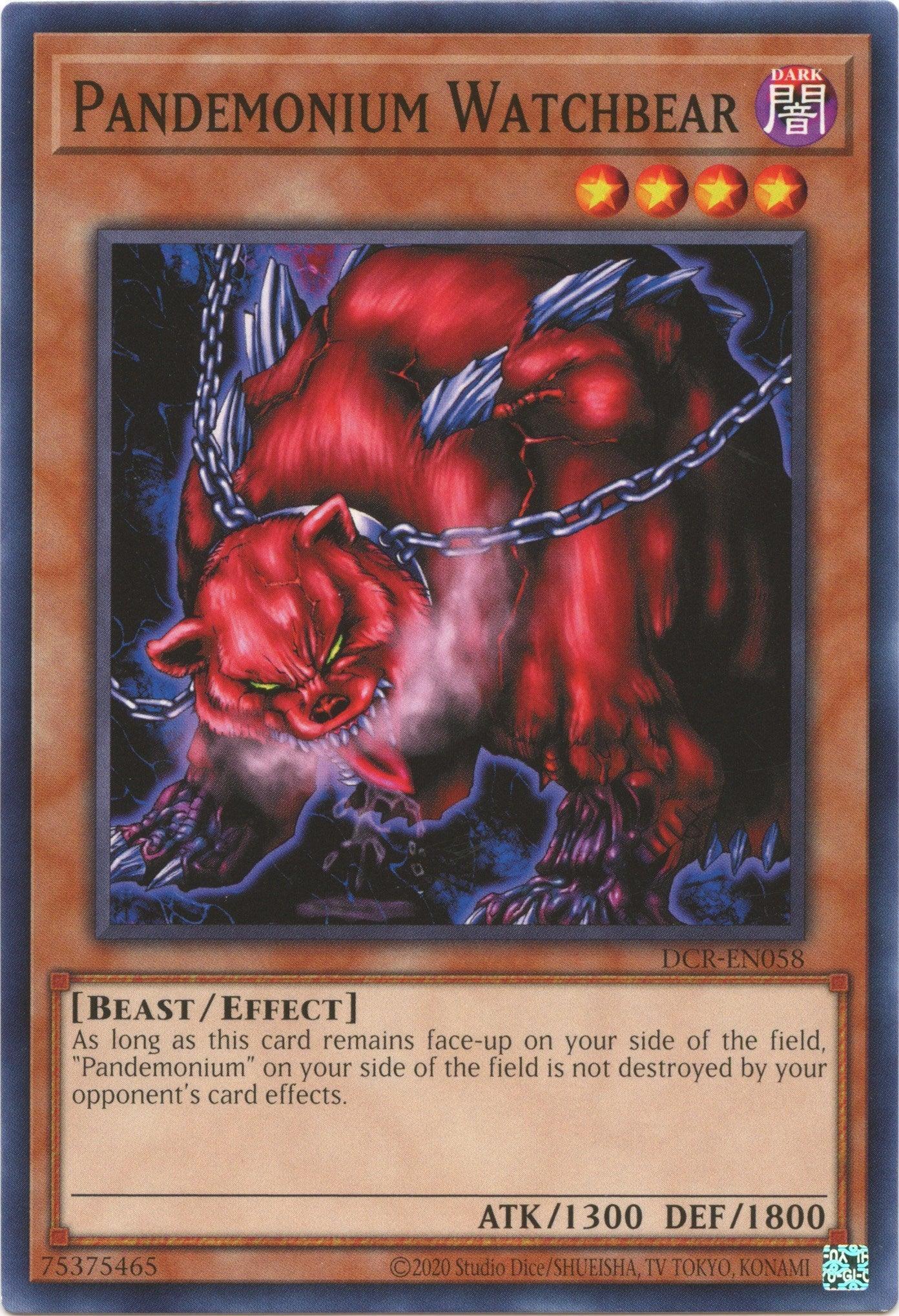 Beast, Common, Dark, Dark Crisis (25th Anniversary Edition), Effect Monster, Unlimited Pandemonium Watchbear (25th Anniversary) [DCR-EN058] Common - Trading Card World