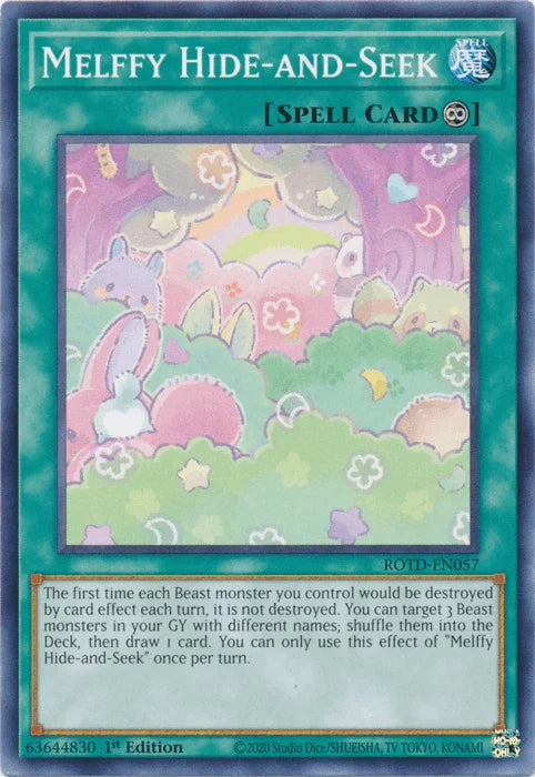 1st Edition, Common, Continuous Spell, Rise of the Duelist, Spell Melffy Hide-and-Seek [ROTD-EN057] Common - Trading Card World
