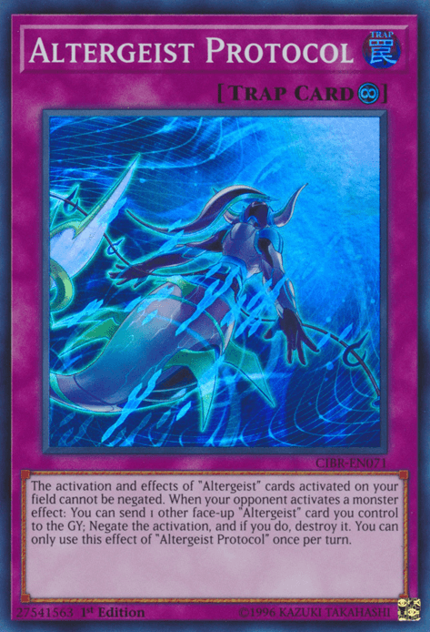 1st Edition, Circuit Break, Continuous Trap, Super Rare, Trap, Unlimited Altergeist Protocol [CIBR-EN071] Super Rare - Trading Card World