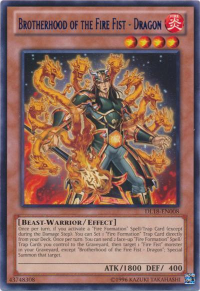 Beast-Warrior, Duelist League Promo, Effect Monster, Fire, Rare, Unlimited Brotherhood of the Fire Fist - Dragon (Purple) [DL18-EN008] Rare - Trading Card World