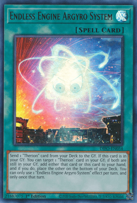 1st Edition, Dimension Force, Normal Spell, Spell, Ultra Rare Endless Engine Argyro System [DIFO-EN054] Ultra Rare - Trading Card World