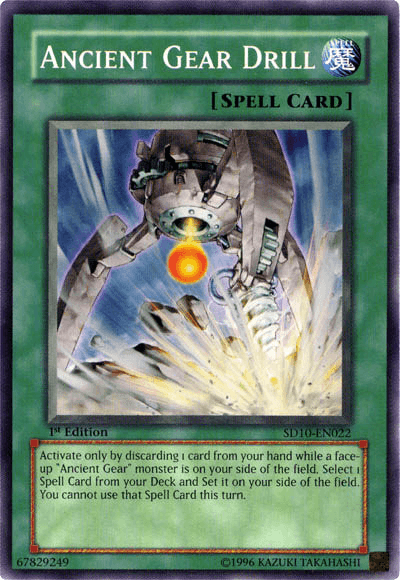1st Edition, Common, Normal Spell, Spell, Structure Deck: Machine Re-Volt, Unlimited Ancient Gear Drill [SD10-EN022] Common - Trading Card World