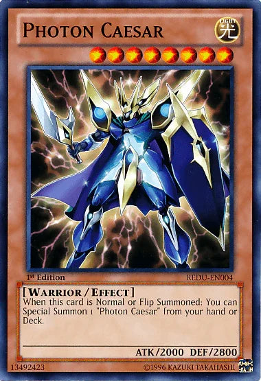 1st Edition, Common, Effect Monster, Light, Return of the Duelist, Unlimited, Warrior Photon Caesar [REDU-EN004] Common - Trading Card World